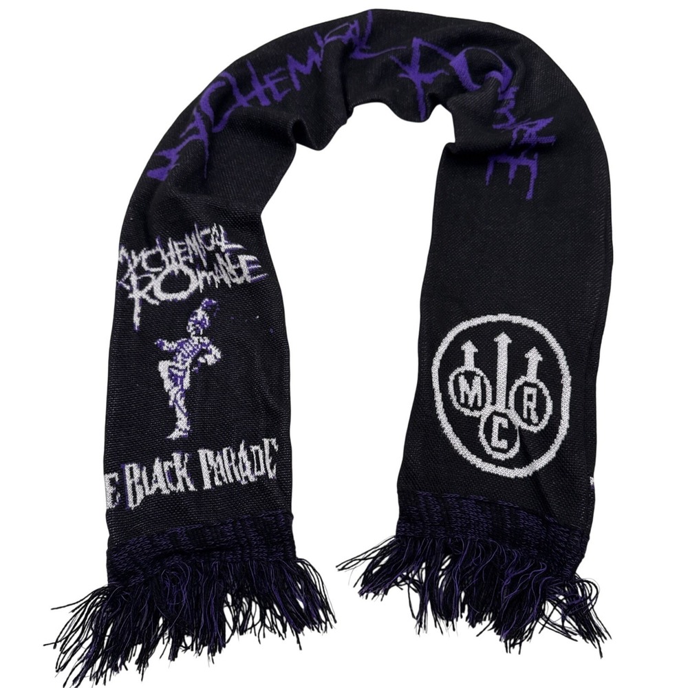 Vintage My Chemical Romance MCR The Black Parade Reversible Knit Scarf 2006
